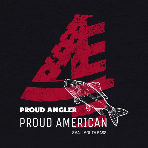 Proud Angler, Proud American: Smallmouth Bass 4th of July by lildoodleTees